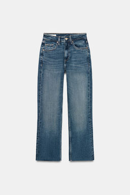 JEANS TRF CROPPED FLARE TIRO ALTO / Azul - Zara фото 6