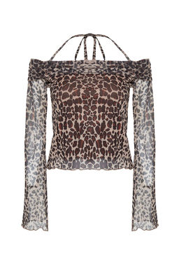 Trendyolmilla Haki Flare Kollu Baglama Detayl? Orme Madonna Yaka Bluz TWOSS24BZ00046  фото 7