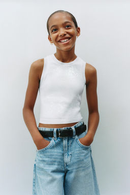 KNITTED SEQUIN TOP - Zara фото 6