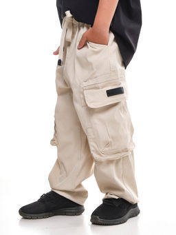 Брюки карго для мальчика 33-72073 бежевый