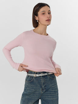 Лонгслив женский розовый