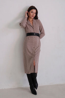 Платье-рубашка с английским воротником принт - Martichelli фото 194