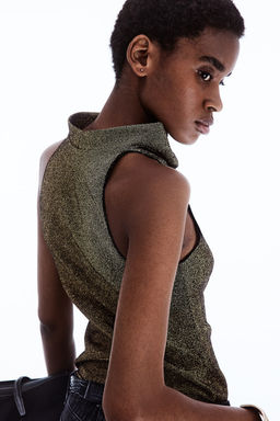 Top brillante con escote drapeado - H&m фото 3