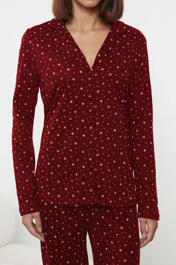 Trendyolmilla Lacivert %100 Pamuklu Galaksi Desenli Orme Pijama Tak?m? THMAW25PT00097  фото 12