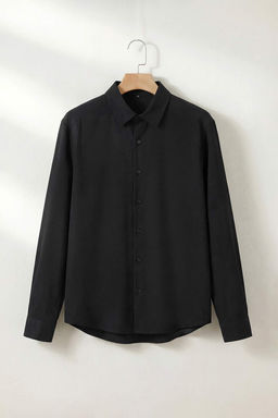 Siyah Regular Erkek Gomlek TMNSS26GO00028