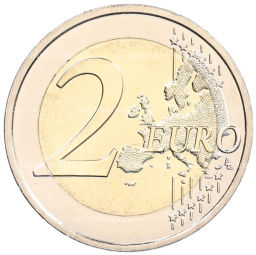 2 евро 2025 года Люксембург 75 лет Декларации Шумана
