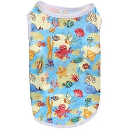 Цена за 2 шт. Майка для собак мелких пород "БРО на стиле", пляжная вечеринка, размер L (длина спинки 33см, объем груди 38см, от 7 до 9кг)