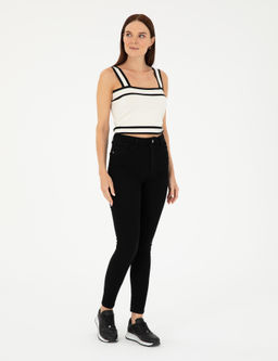 Siyah Skinny Fit Jean Pantolon
