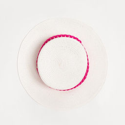 Шляпа женская с цепью MINAKU, белая, размер 56-58