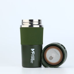 Термостакан с кнопкой, 380 мл, сохраняет тепло 6-8 ч