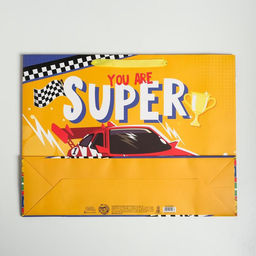 Пакет ламинированный горизонтальный You are super, L 40 31 11,5 см - Дарите счастье фото 4