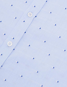 Синяя зауженная рубашка с длинным рукавом - Cacharel фото 4