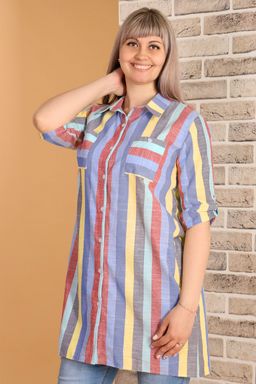 Рубашка в полоску женская летняя