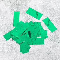 Наполнитель для шаров «Конфетти-прямоугольник», 100 г, 5 см, фольга, зелёный