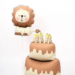 Цена за 2 шт. Воздушный шар фольгированный 30" «Лев», фигура, матовый