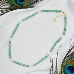Чокер из зеленого Авантюрина и Селенита