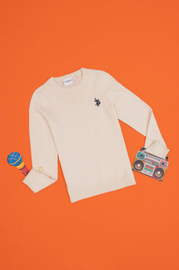 Кремовый базовый свитер для девочек Неожиданная скидка в корзине