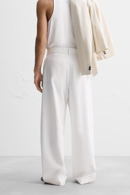 LYOCELL - COTTON TROUSERS WITH BELT - Zara фото 3
