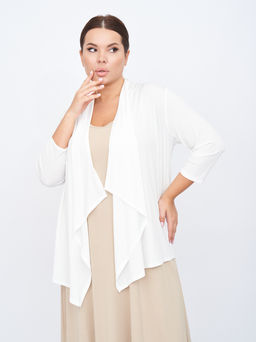 Кардиган без пуговиц KA31803WHT02