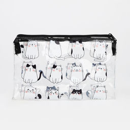 Косметичка на молнии, цвет прозрачный/чёрный - Simaland фото 2