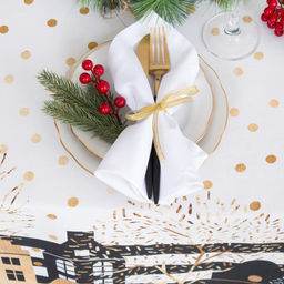 Скатерть Этель: Золотой город 180 147 см с ГМВО, 100 % хлопок, саржа, 190 г/м  фото 5