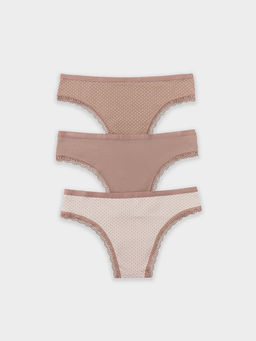 Трусы женские слипы мультипак (3 шт.) розовые в горошек - Mark formelle фото 9