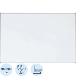 Доска магнитно-маркерная 100х180 эмаль Комус Premium алюмин. рама Россия