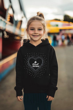 Pudra K?z Cocuk Kalp Pamuklu Orme Sweatshirt TKDAW25SW00012 - Trendyolmilla фото 3