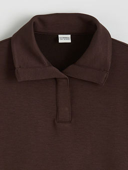 Polo Yaka K?z ?ocuk Soft Touch Sweatshirt ve E?ofman Alt