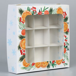 Цена за 5 шт. Коробка под 9 конфет «С Новым годом», 14.5×14.5×3.5 см