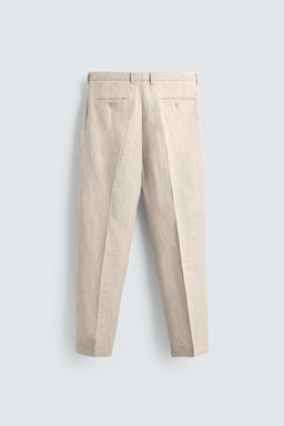 PANTAL?N TRAJE 100% LINO / Beige claro - Zara фото 6