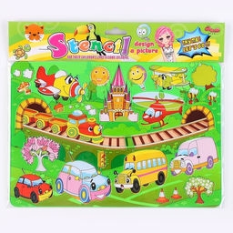 Трафарет для малышей Милый транспорт с раскраской - Simaland фото 6