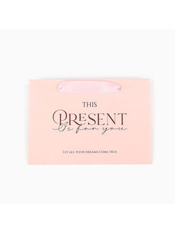 Пакет подарочный с широким дном, упаковка, «Present», 20×14×13 см
