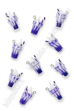 Подвеска "Коктейль"1,3*2,5 см (10 шт) SF-7726, фиолетовый