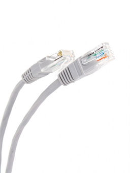 Патч-корд литой TELECOM UTP, 3м, кат. 5е, серый (NA102-3м)