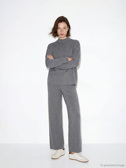 Beli Lastikli Kad?n Triko Pantolon