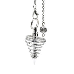 Маятник для биолокации на цепочке серебристый