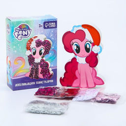 Аппликация пайетками Пинки Пай, My Little Pony