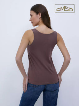 OmT_D1101 Майка, COTTON - cappuccino - Omsa фото 3