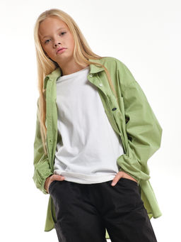 Рубашка one size для девочки UD 7997 фисташка - Mini maxi фото 11