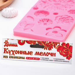 Молд Цветы, силикон, 25?10 см, цвет розовый - Simaland фото 4