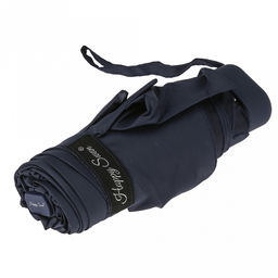 Зонт-мини механический Моно ткань эпонж (полиэстер), 6 лучей, д/купола 88см h50см, 5 сложений, 17см в сложенном виде, механизм против ветра, ручка с покрытием soft-touch, цвет темно-синий, 184гр (Китай) - Домашняя Мода фото 7