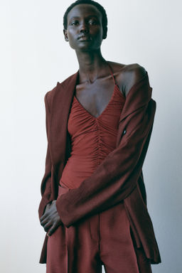 Body tanga fruncido con escote halter - H&m фото 4