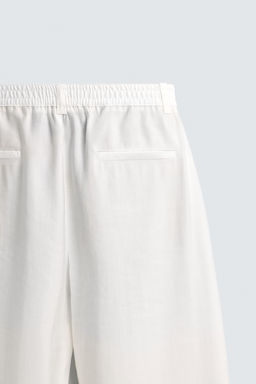PANTAL?N FLUIDO PLIEGUES LATERALES / Blanco roto - Zara фото 10