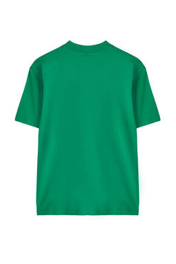 Yesil %100 Pamuk Basic Regular/Normal Kal?p Dik Yaka Orme T-Shirt TWOAW20TS0096