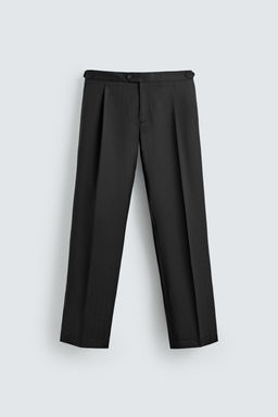 PANTAL?N PLIEGUES TRAJE 100% LANA / Negro - Zara фото 5