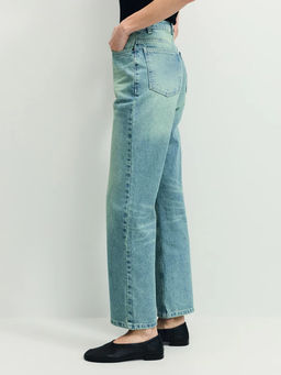 Джинсы straight с высокой посадкой регулярной длины / Zarina