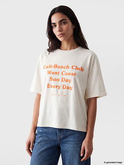 Oversize %100 Pamuklu Kad?n Ti??rt