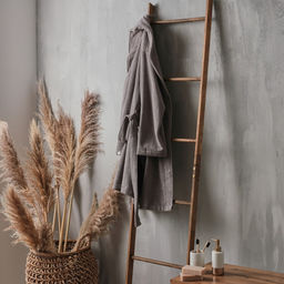 Халат махровый мужской SL HOME: Basic «Софт Мист», размер M, хлопок 100%, серый