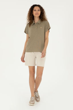 Женские трикотажные шорты с каменным узором Неожиданная скидка в корзине